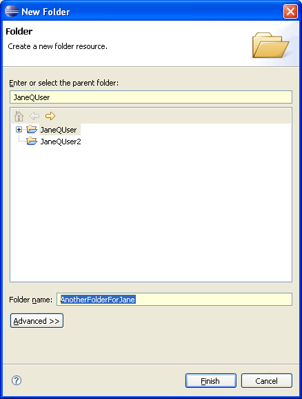 New Folder Wizard