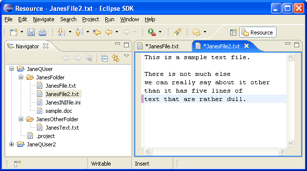 Eclipse Workbench