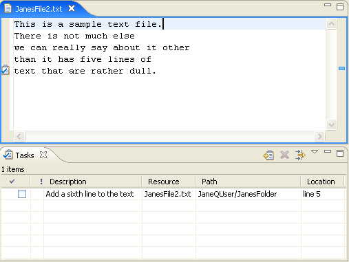 Tasks view